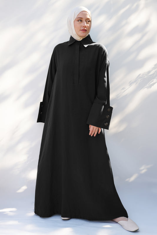 Siyah Tensel Yelek Elbise