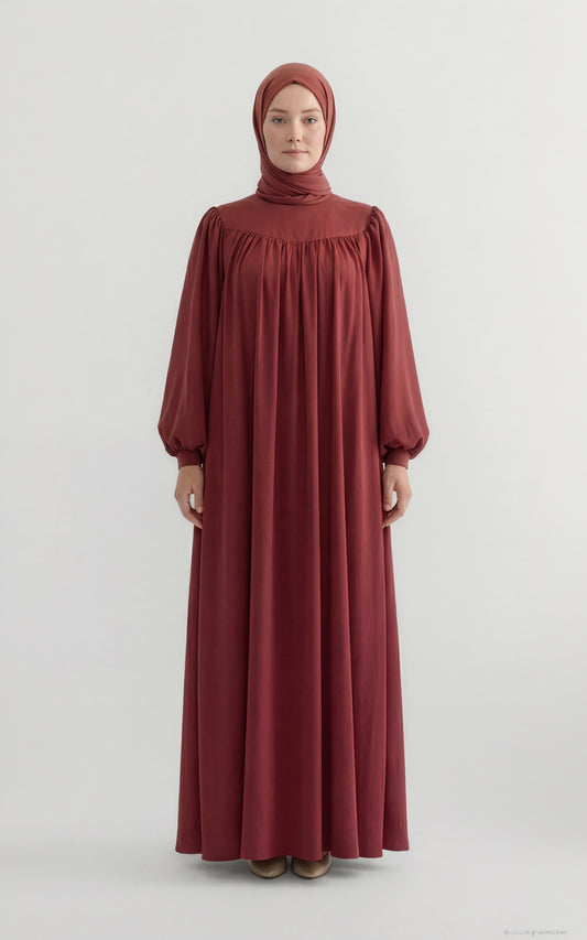 Kiremit Pamuk Bürümcük Elbise