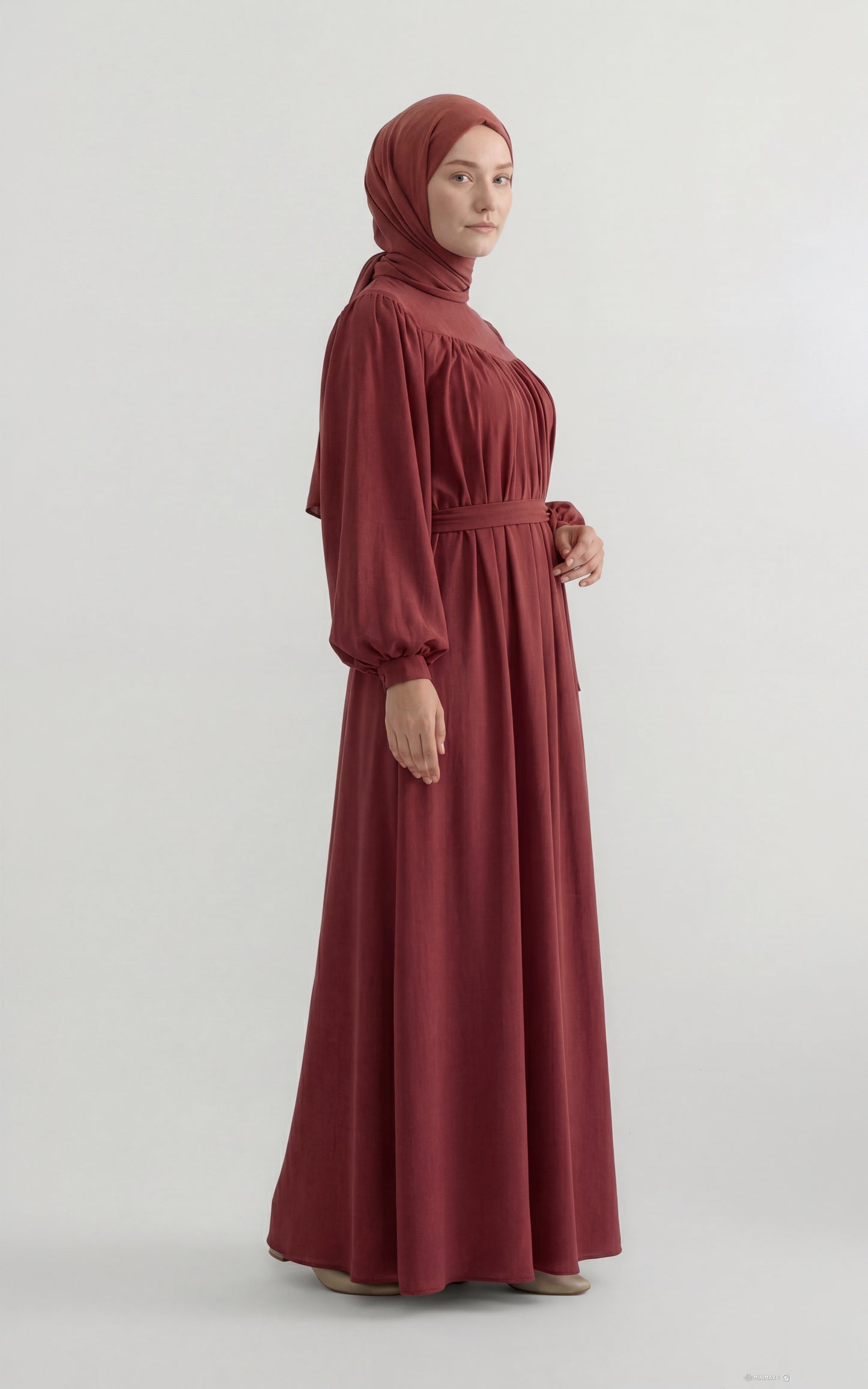 Kiremit Pamuk Bürümcük Elbise