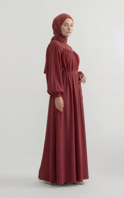 Kiremit Pamuk Bürümcük Elbise