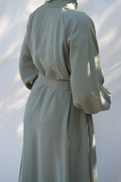 Çağla Yeşili Reglan Kol Ferace