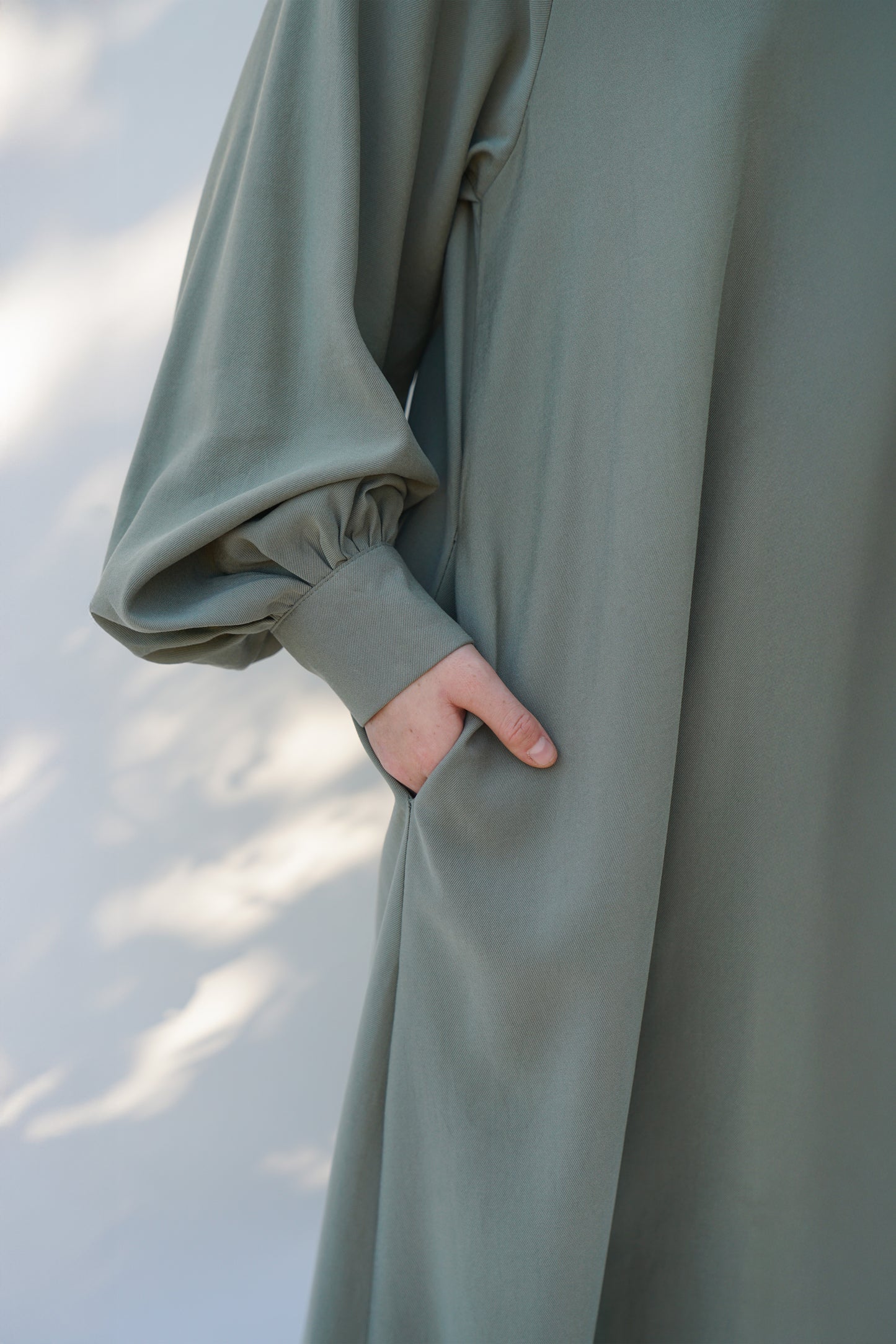 Çağla Yeşili Reglan Kol Ferace