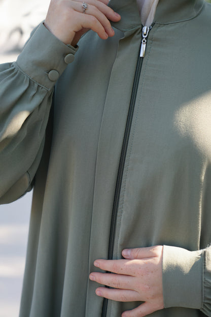 Çağla Yeşili Reglan Kol Ferace