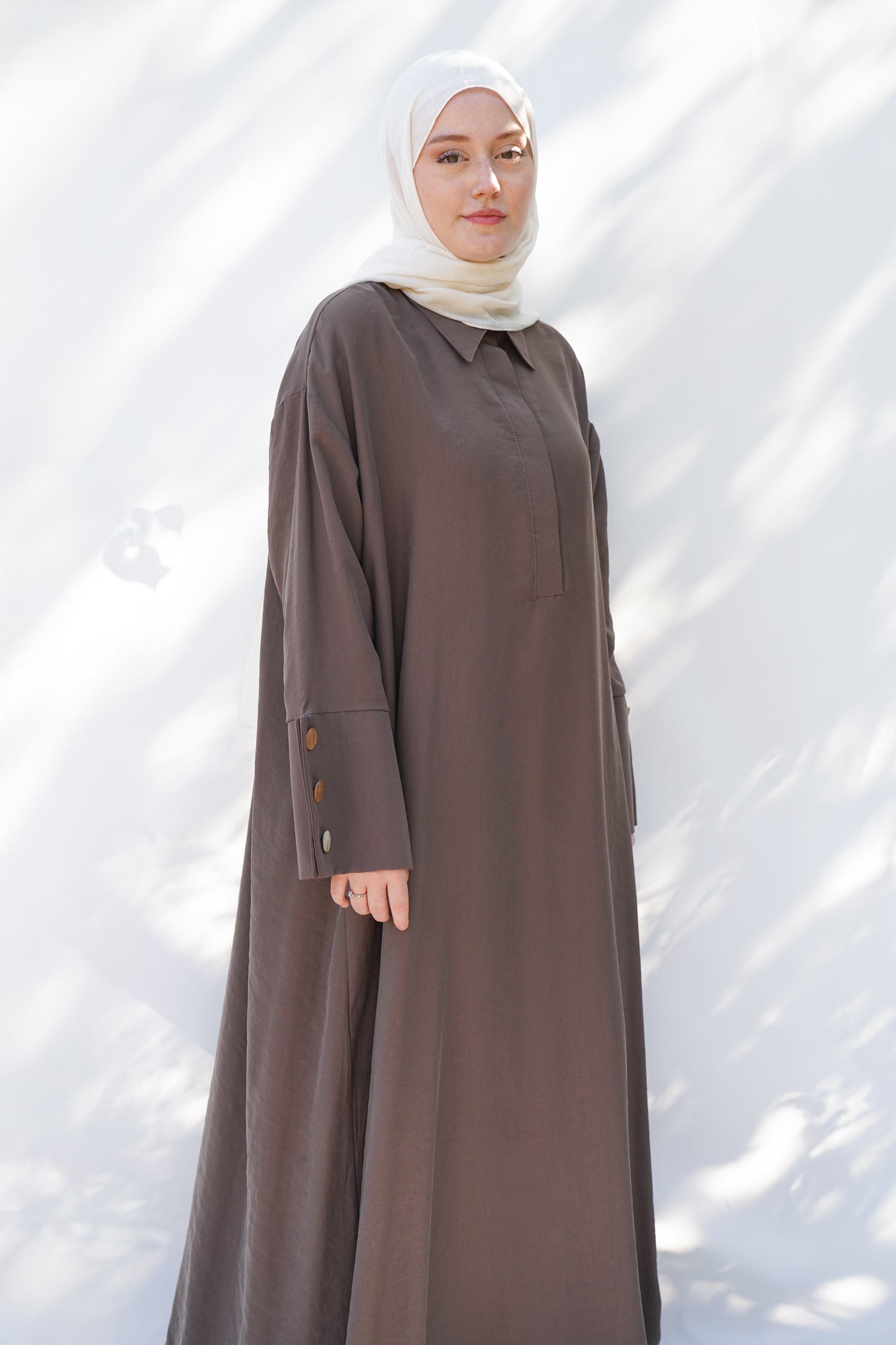 Tensel Haki-Kahve Yelek Elbise