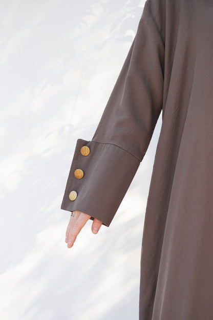 Tensel Haki-Kahve Yelek Elbise