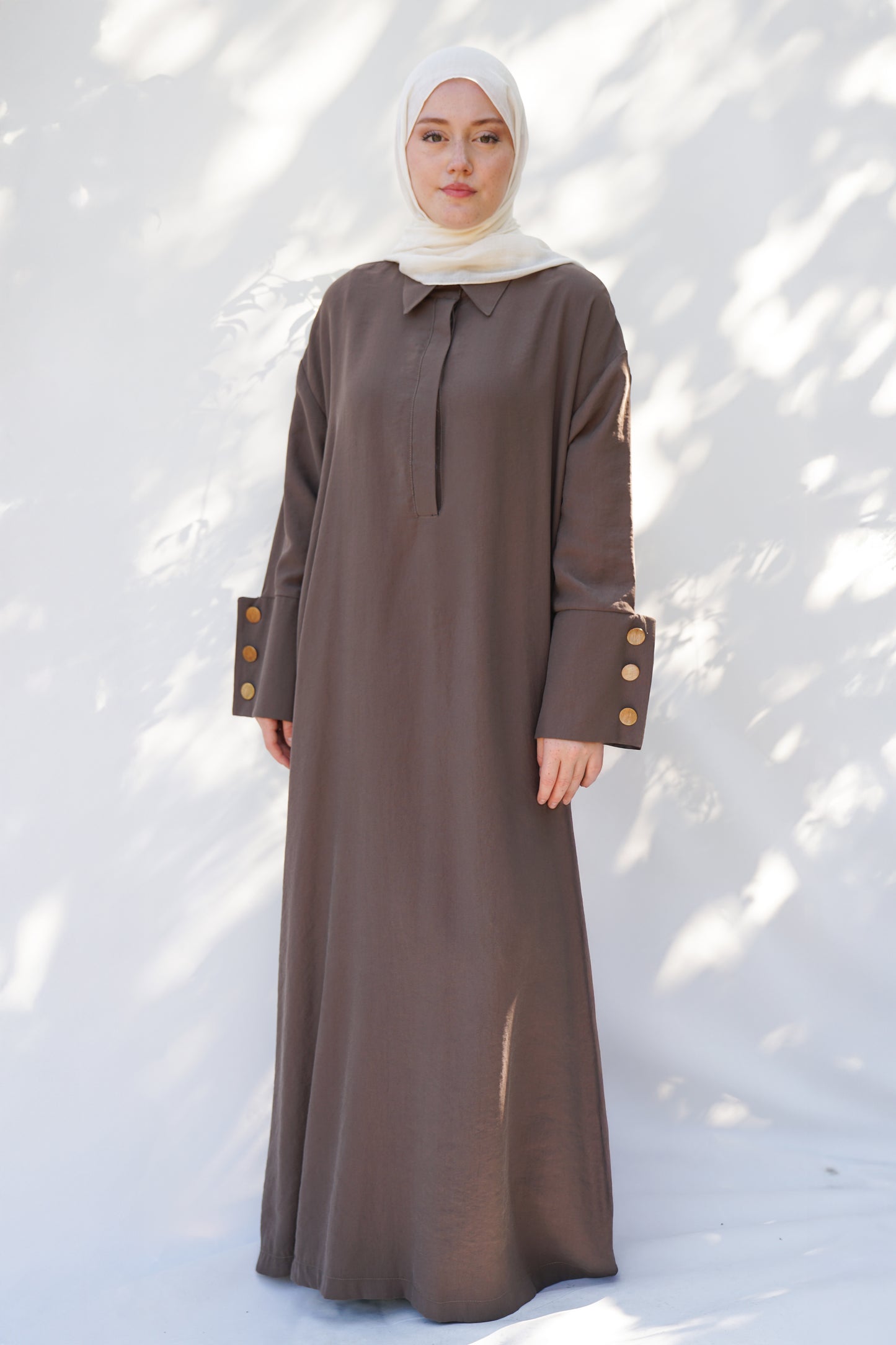 Tensel Haki-Kahve Yelek Elbise